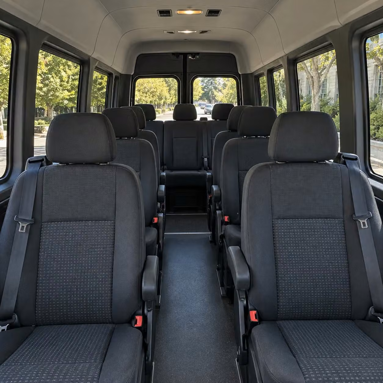 sprinter van with driver inside